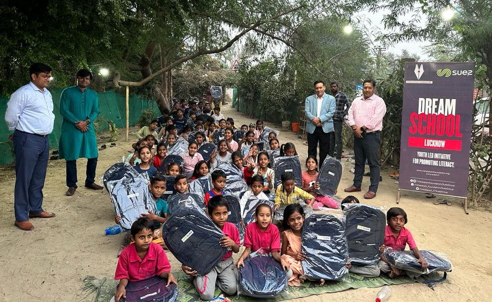 SUEZ Foundation India brings double delight for children on occasion of Children's Day and Diwali by distributing School bags to Children