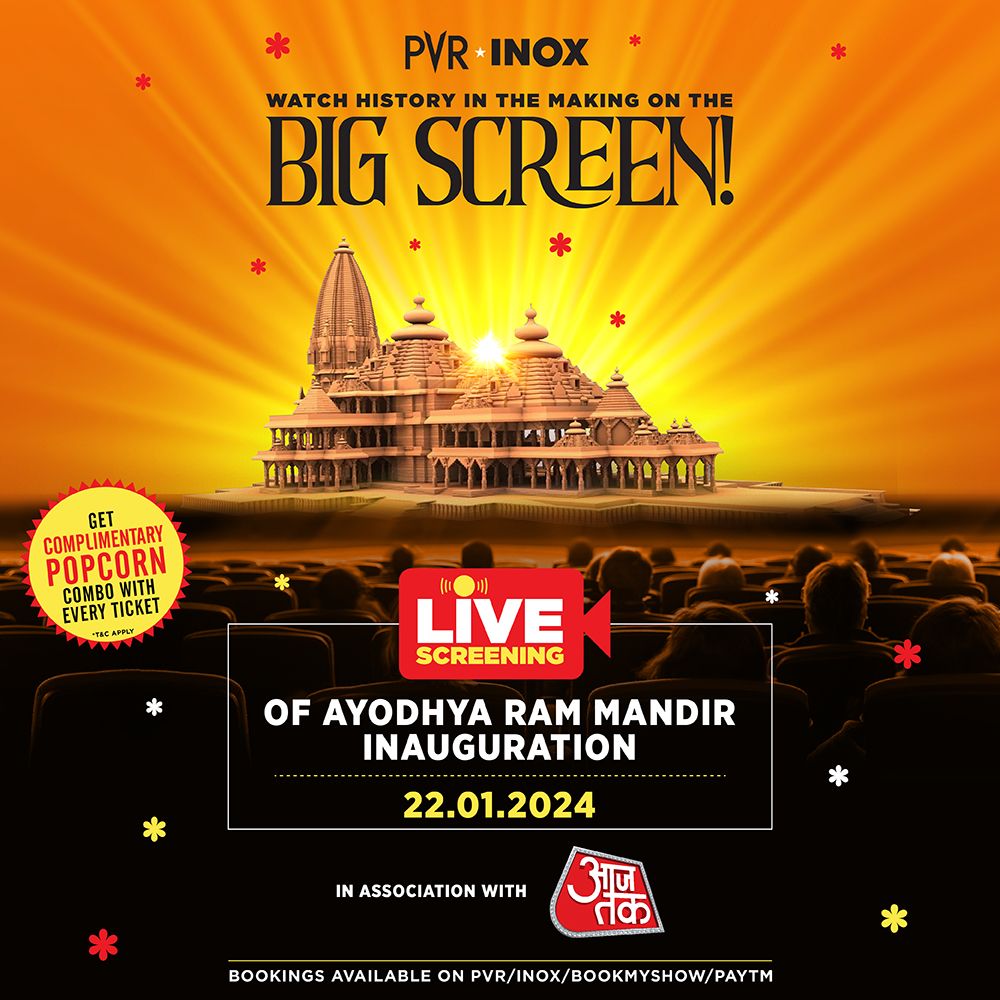 Watch the historic inauguration of Ram Mandir at PVR INOX with AAJ TAK