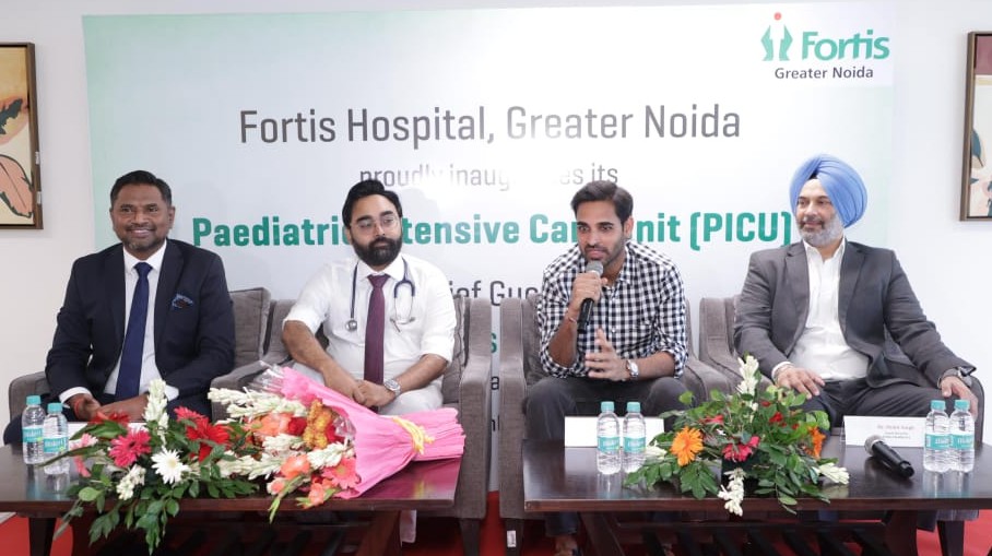  Indian Cricketer Bhuvneshwar Kumar Inaugurates Advanced Pediatric Intensive Care Unit (PICU) At Fortis Greater Noida 