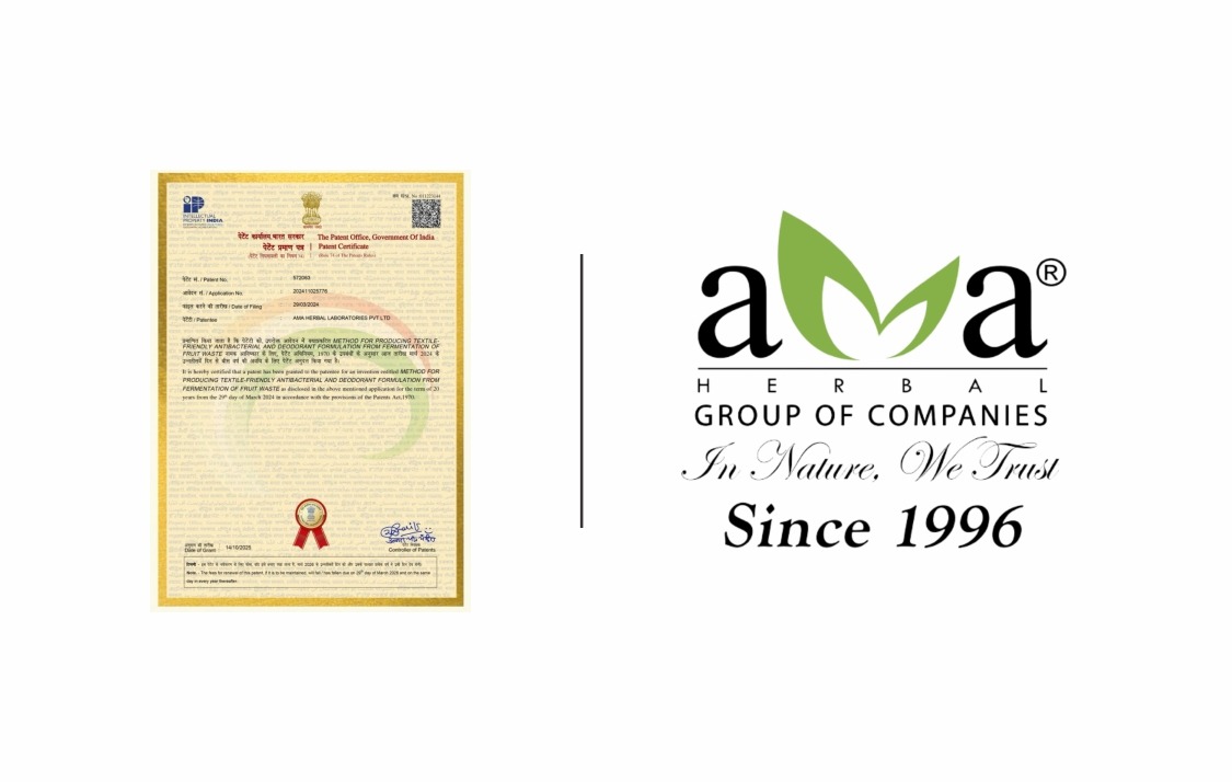 AMA Herbal receives patent in India for Vegebact-N technology