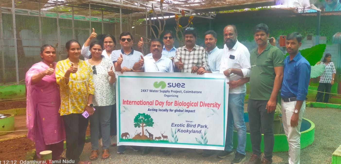 SUEZ in Coimbatore Staff Spends Biodiversity Day Tracking Birds at Mettupalayam Exotic Bird Park